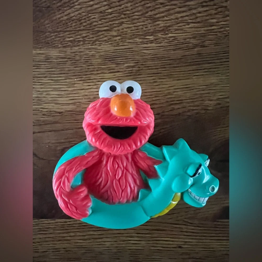 Vintage Sesame Street Elmo Bath suction Set for toy organization